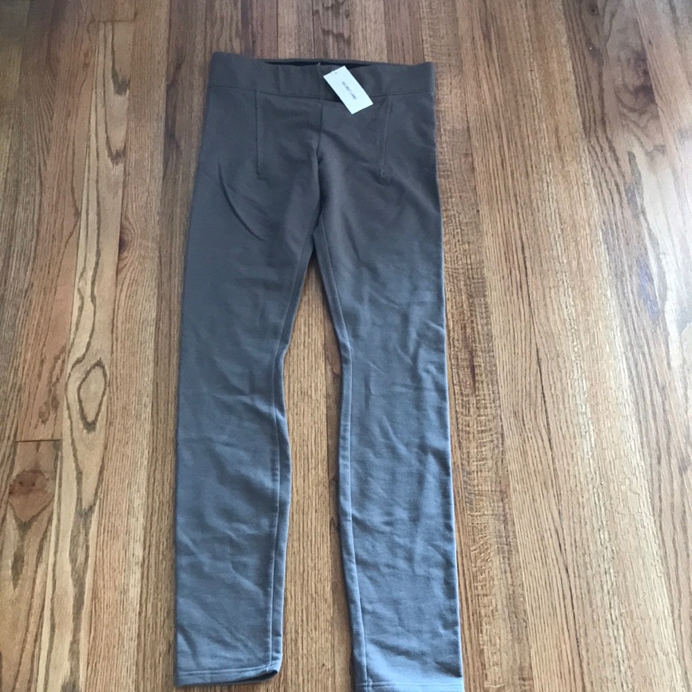 Helmut Lang gray cotton leggings